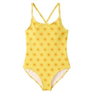 Hanna Andersson women’s one piece swimsuit in sunny yellow “Sunshine Day” print